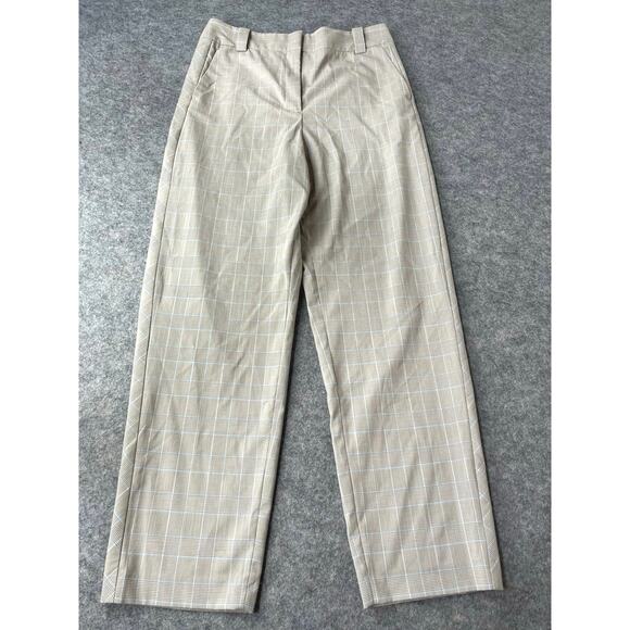 Maje Women’s Straight Leg Dress Pants Trousers Gray Plaid Size EU 42/US XL - Picture 1 of 6